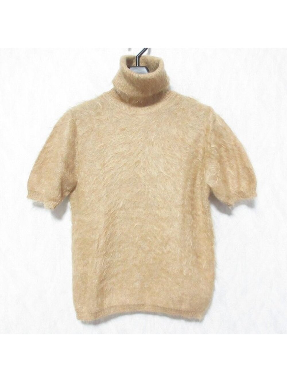 Celine Vintage Tole Short Sleeve Knit Sweater 38 Beige LadySecond